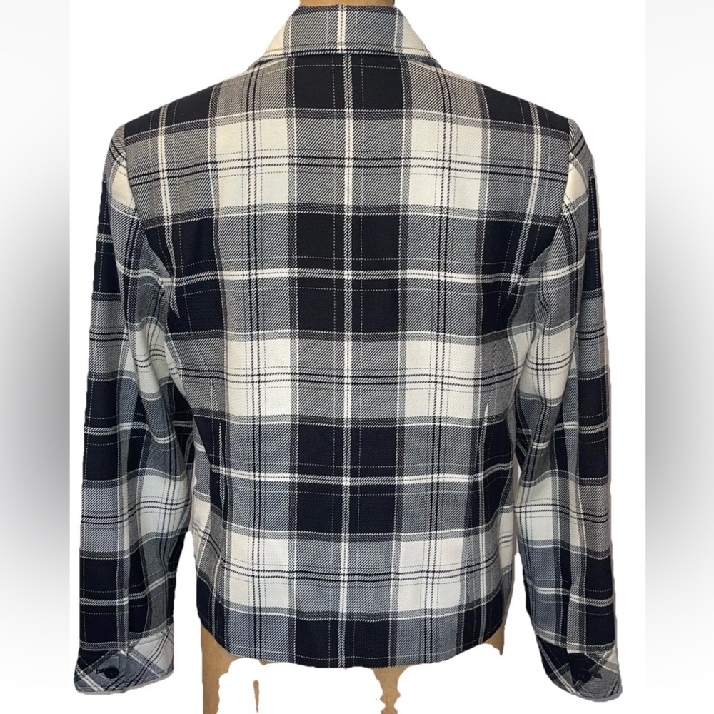 Pendleton Full Zip Jacket Black White Checked Wom… - image 3